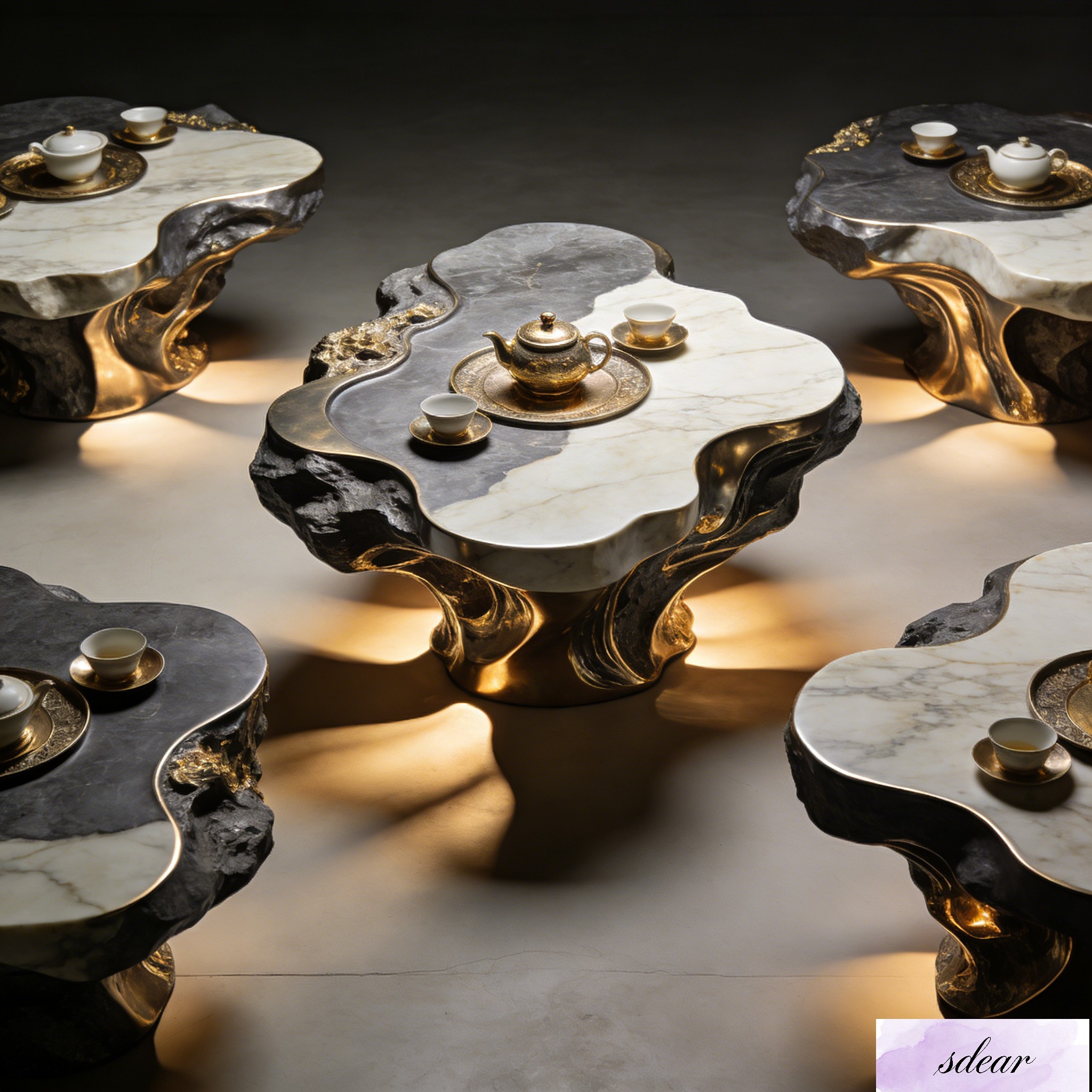 Copper Moon Cloud Tea Table